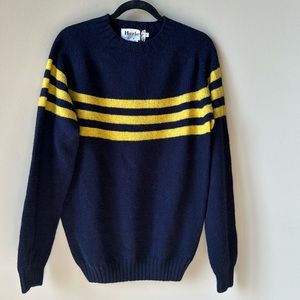 Harley of Scotland wool striped sweater sz M